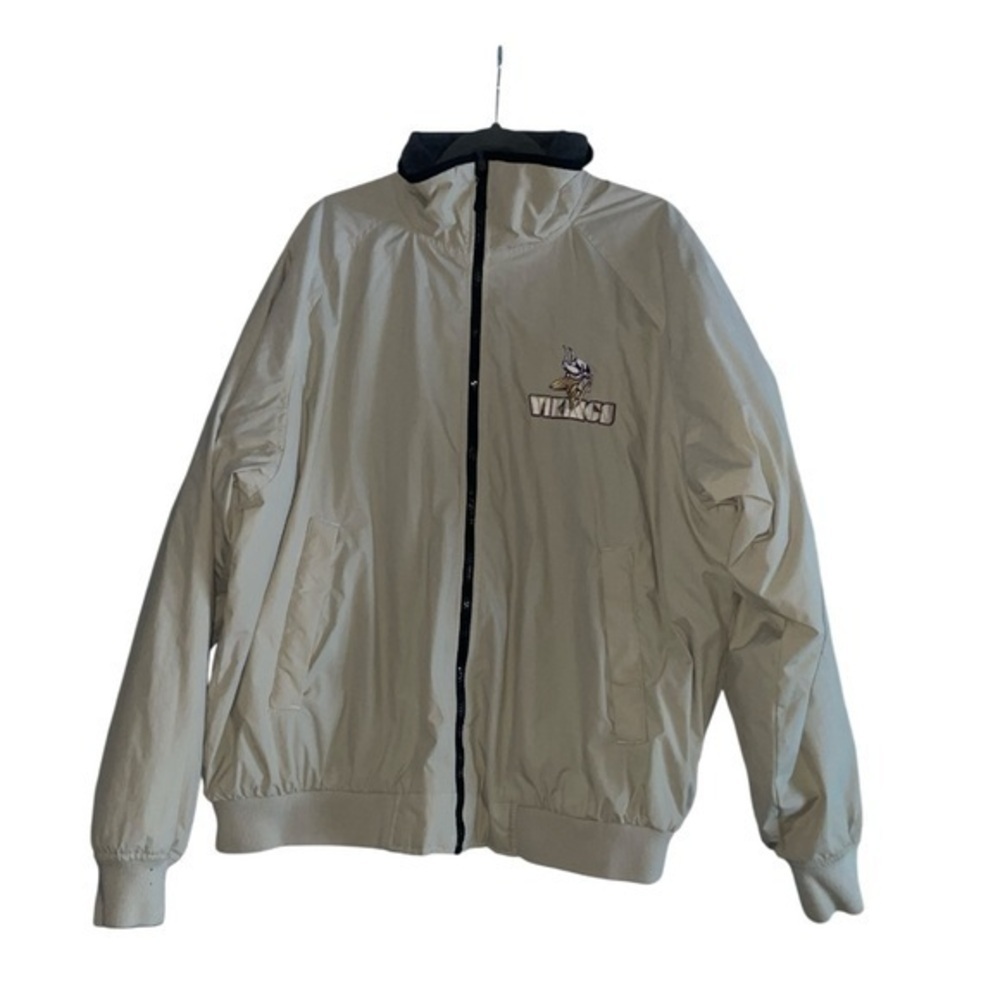 Vikings Men's Beige Three -Season Classic Jacket Full-zip Size XL